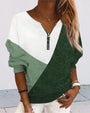 Colour-Block-Zip-Sweatshirt - Dana