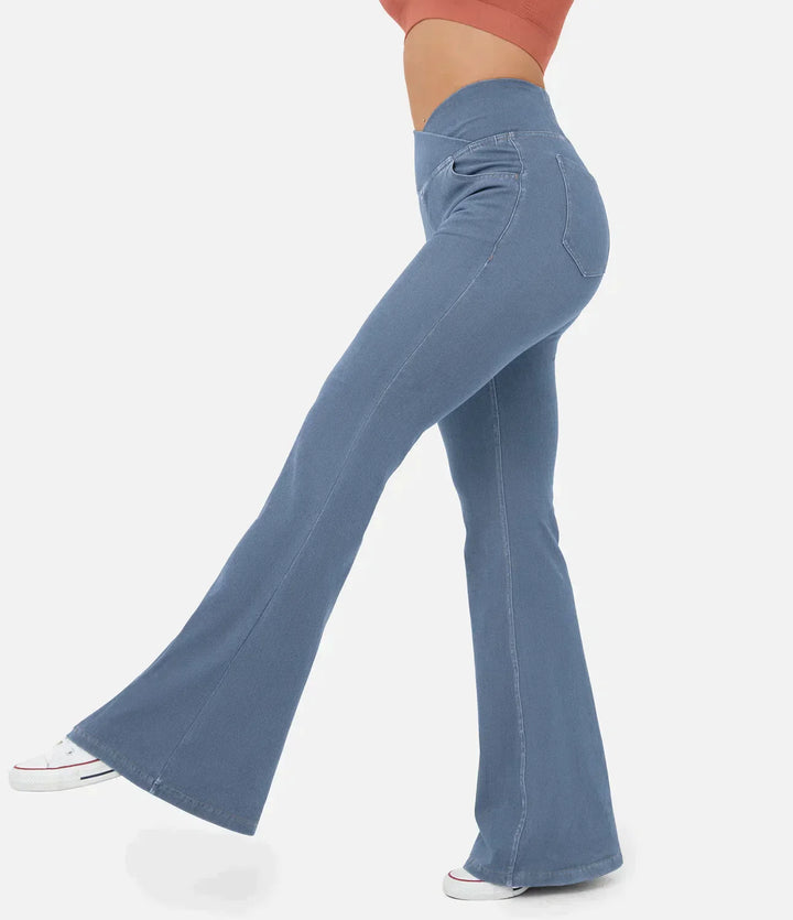 Stilvolle Bootcut Jeans für Damen - Rosa