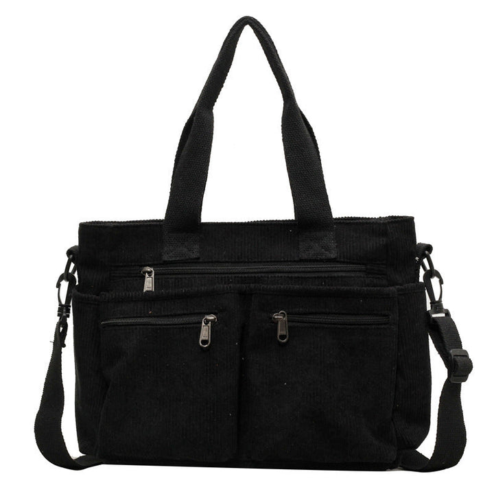 Trendige Cord-Schultertasche - VelvetVogue