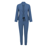 Casual Tweedelige Set met Strikceintuur – Liora