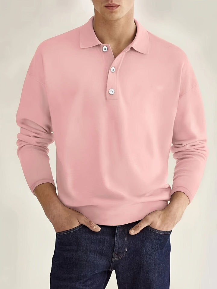 Herren-Poloshirt mit langen Ärmeln – Matthias