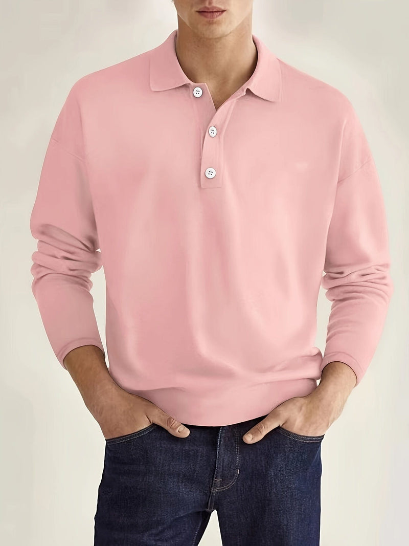 Herren-Poloshirt mit langen Ärmeln – Matthias