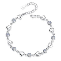 Silbernes Herzförmiges Armband - Eloria