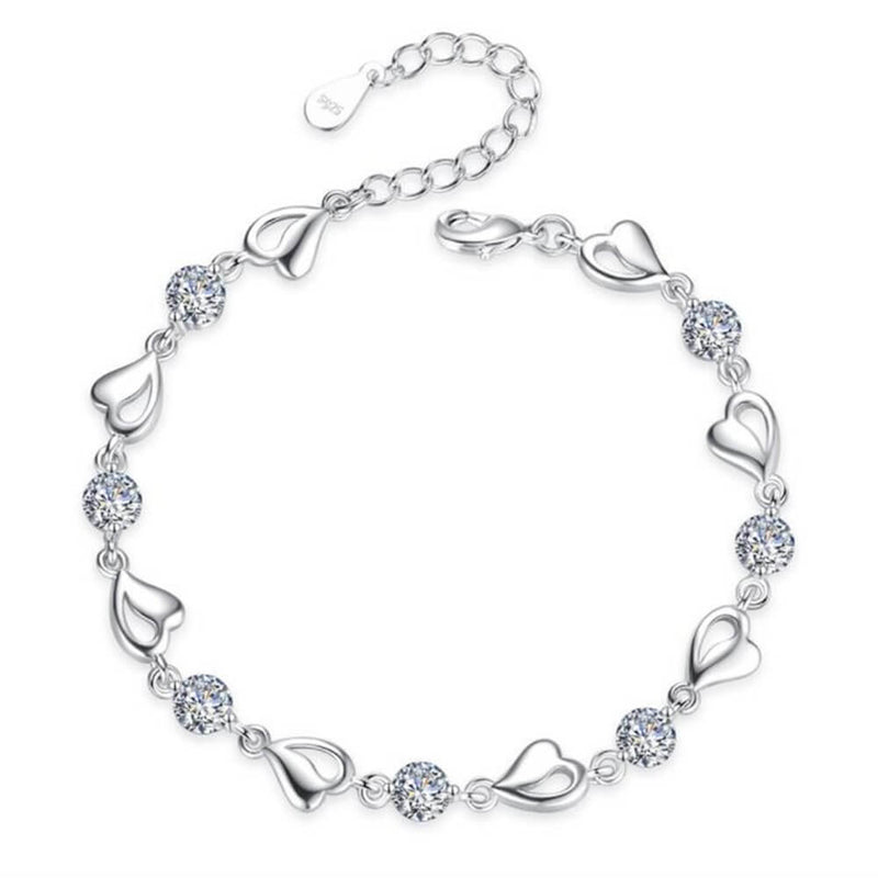 Silbernes Herzförmiges Armband - Eloria