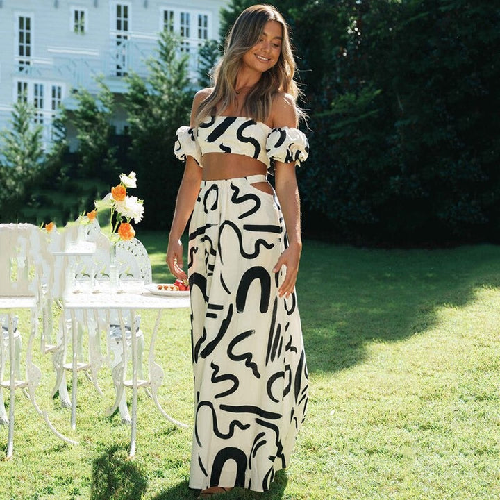Leichte & stilvolle zweiteilige Damen Boho-Kombination – Amira