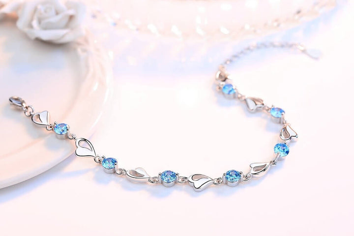 Silbernes Herzförmiges Armband - Eloria