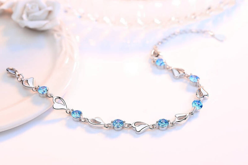Silbernes Herzförmiges Armband - Eloria