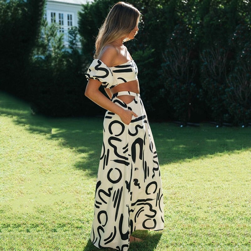 Leichte & stilvolle zweiteilige Damen Boho-Kombination – Amira
