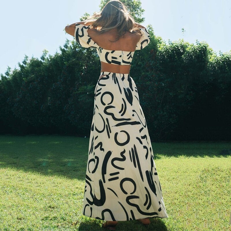 Leichte & stilvolle zweiteilige Damen Boho-Kombination – Amira