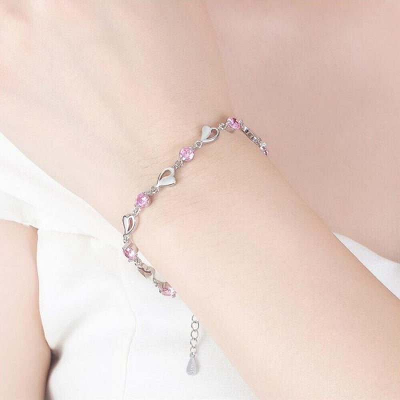 Silbernes Herzförmiges Armband - Eloria