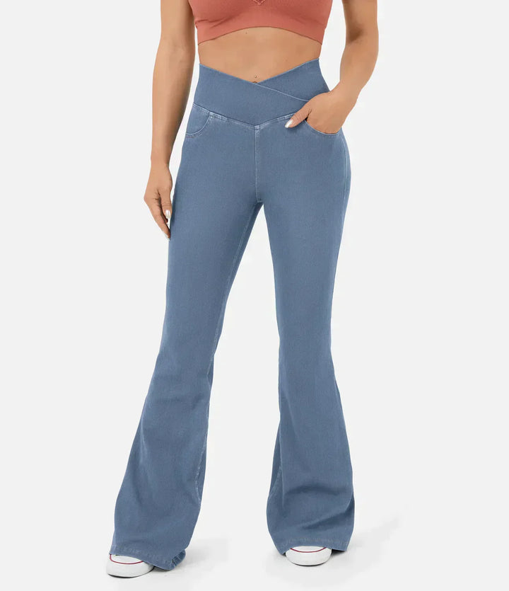 Stilvolle Bootcut Jeans für Damen - Rosa