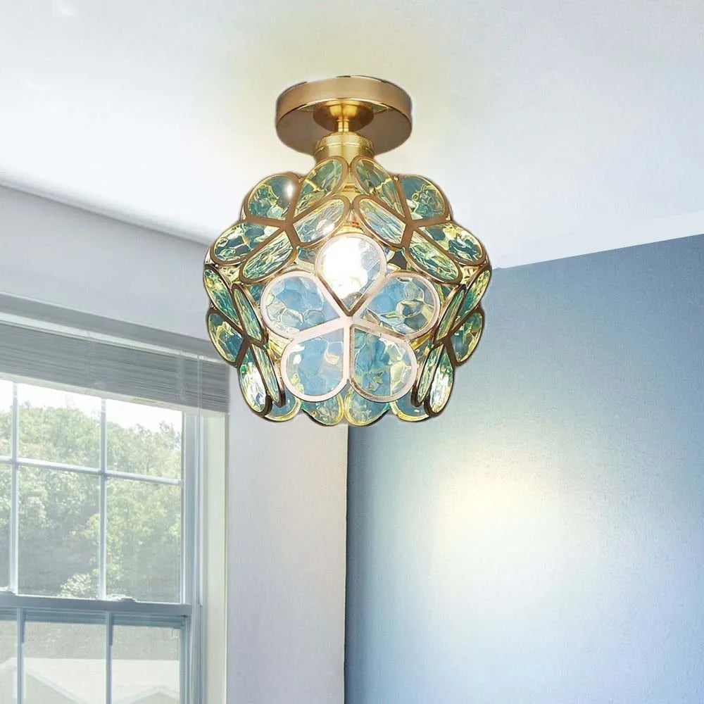 Glas Blumen Deckenleuchte - FloraGlow