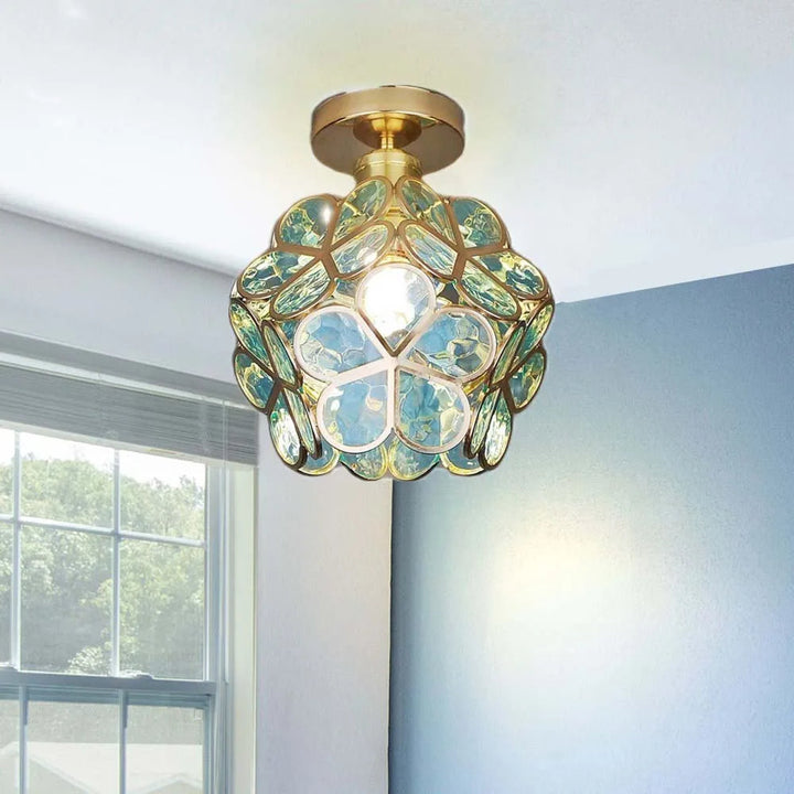 Glas Blumen Deckenleuchte - FloraGlow