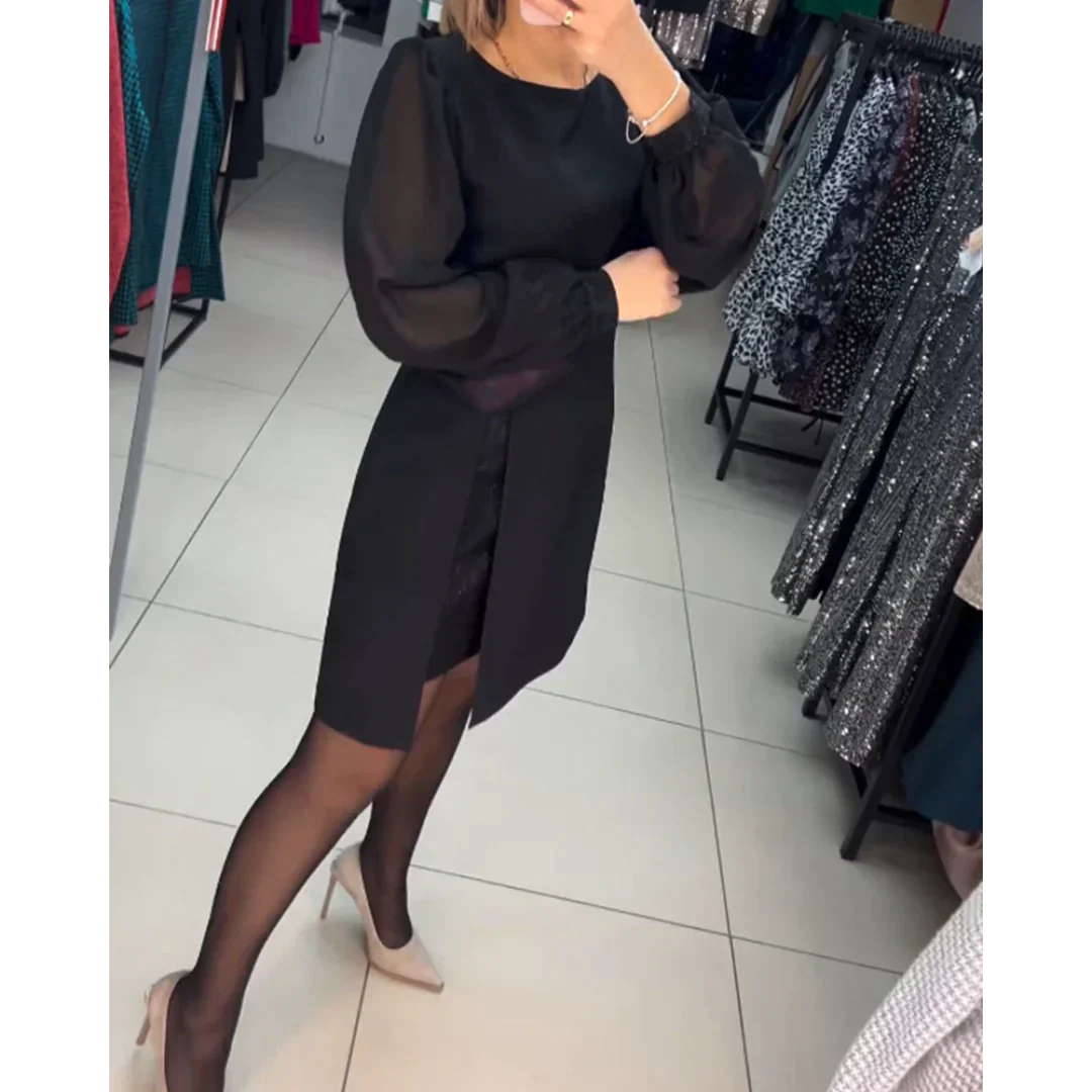 Klassisches Kleid mit langen Ärmeln - Isabelle