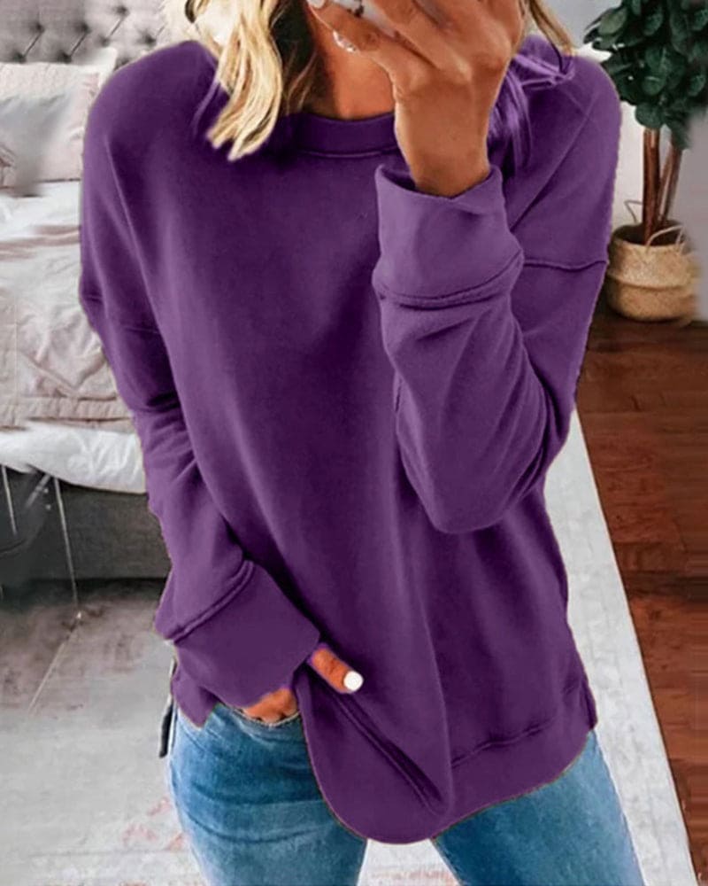 Einfarbiges Damen-Sweatshirt - Serena