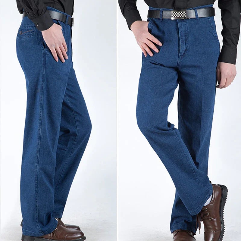 Herrenjeans mit hoher Taille und geradem Bein – Tobias