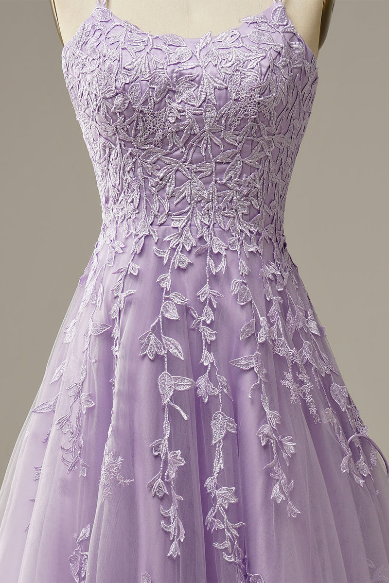 Fashionable Tulle Evening Dress with Appliqués - Victoria