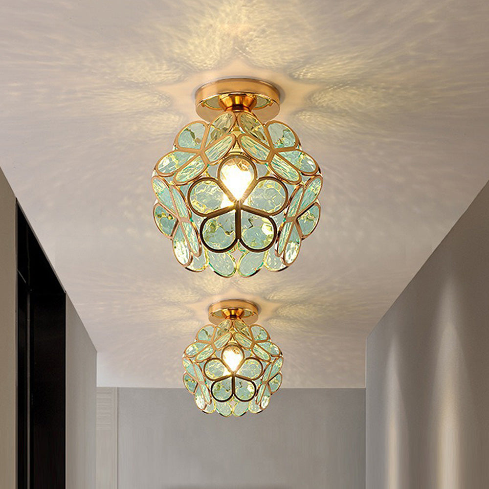 Glas Blumen Deckenleuchte - FloraGlow