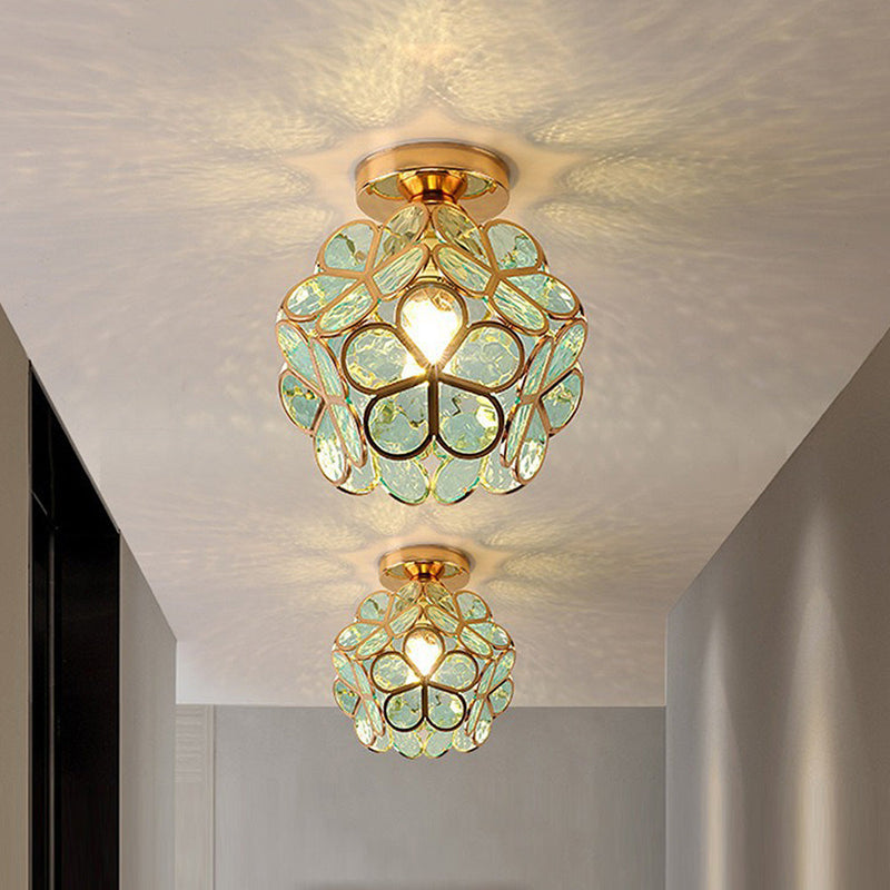 Glas Blumen Deckenleuchte - FloraGlow