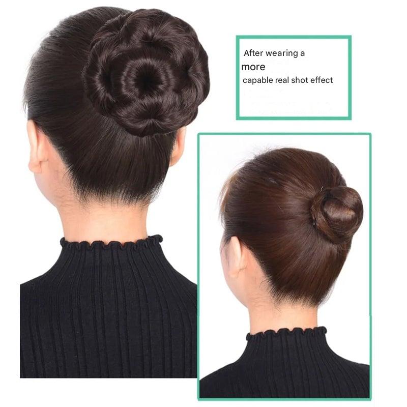 Blumenförmige Haarklammer mit Hairextension – Fiora