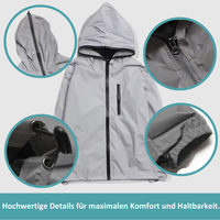 Hochreflektierende und wasserdichte Unisex-Regenjacke - LumiSafe
