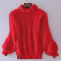 Lässiger Angora-Strickpullover für Damen - Livia