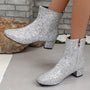 Damen Glitzer-Stiefeletten mit Absatz – Raelene