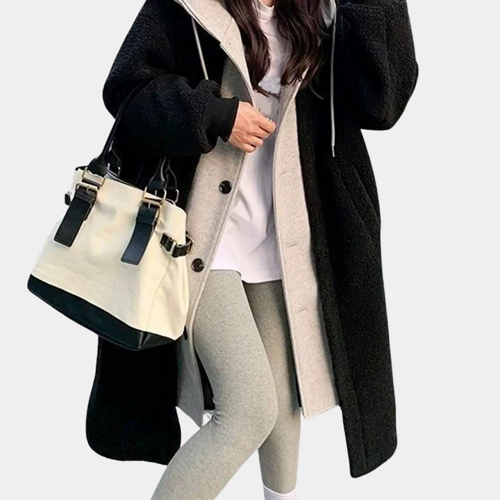 Casual Lange Damesjas met Capuchon - Isla