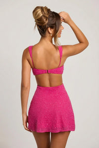 Embellished Cut-Out Mini Dress 3