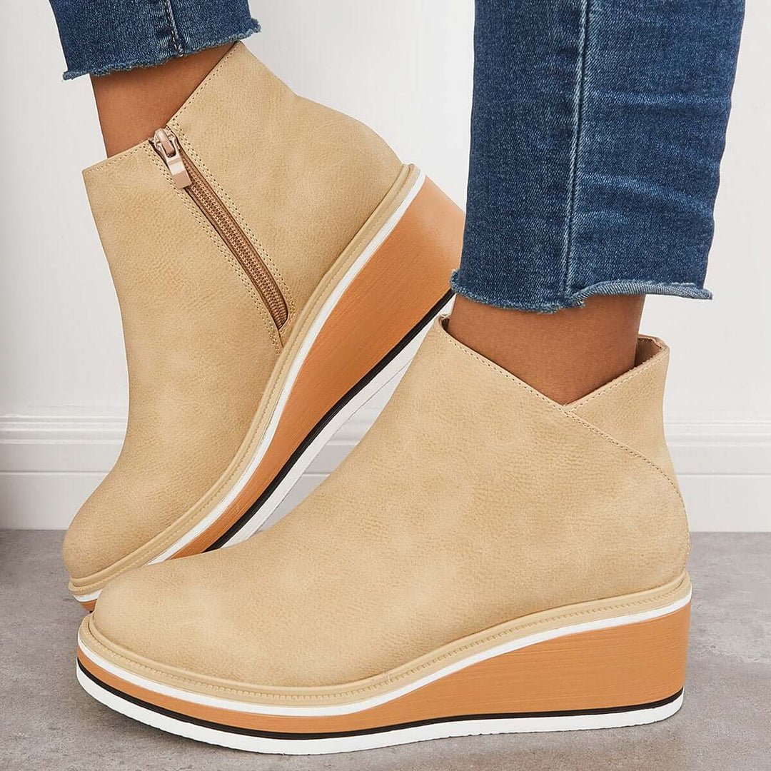 Chic Wedge Heel Boots – Mila