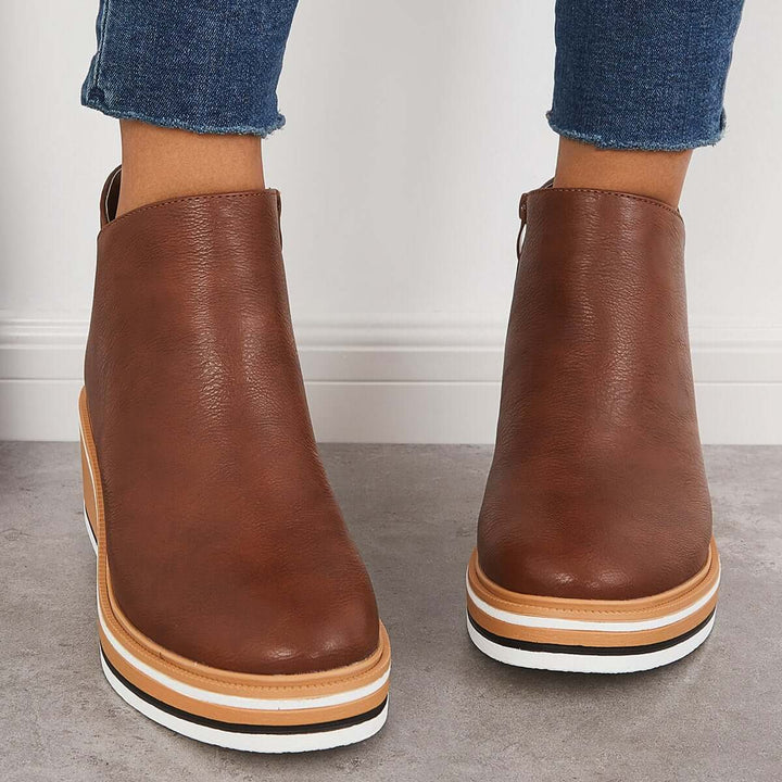 Chic Wedge Heel Boots – Mila