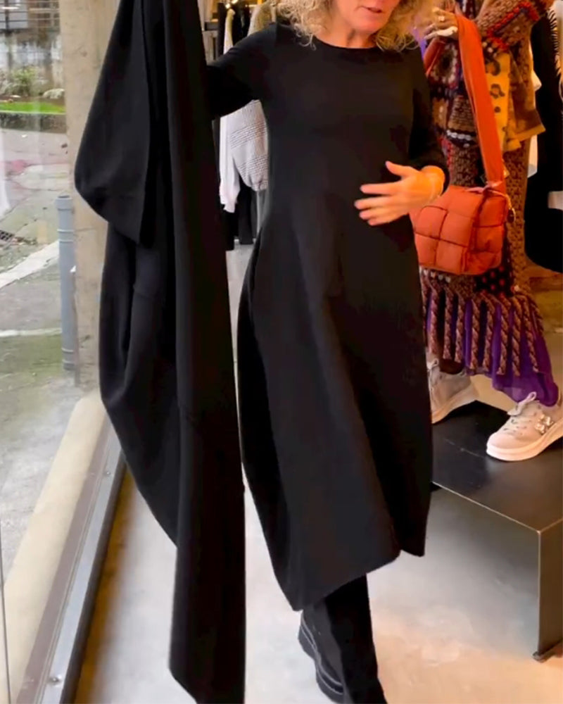 Klassisches schwarzes Midikleid - Sofia