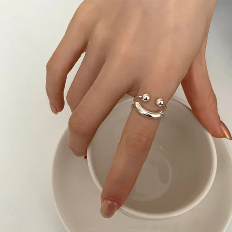 Smiley verstellbarer Ring - Mila