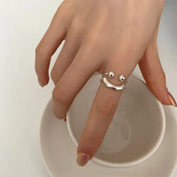 Smiley verstellbarer Ring - Mila