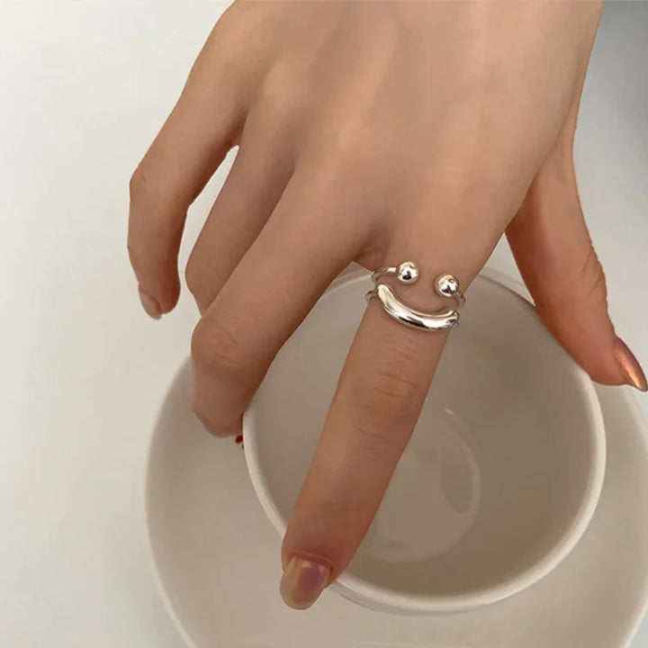Smiley verstellbarer Ring - Mila