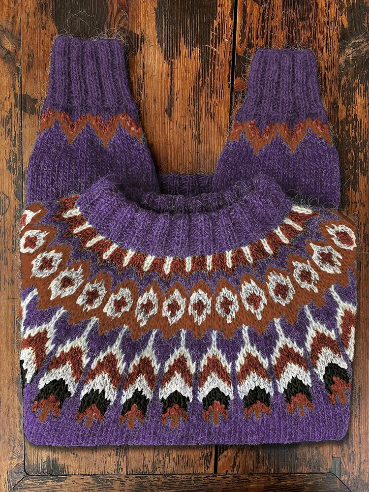 Retro gestrickter Damenpullover - Eloise