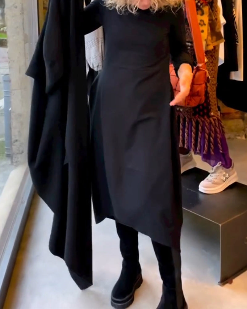 Klassisches schwarzes Midikleid - Sofia