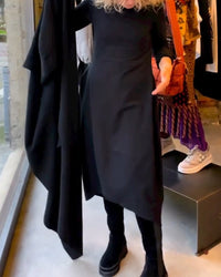 Klassisches schwarzes Midikleid - Sofia