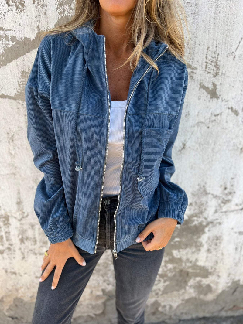 Casual Dames Hoodie met Capuchon en Rits – Noemi