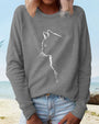 Sweatshirt mit Katzenprint - Paws