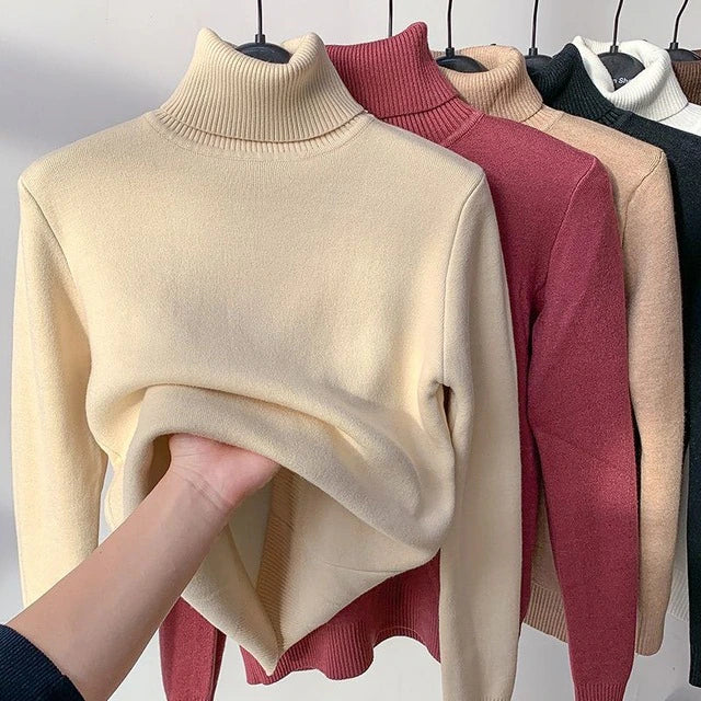 Eloise Samtgefütterter Rollkragenpullover | Stilvoll & warm