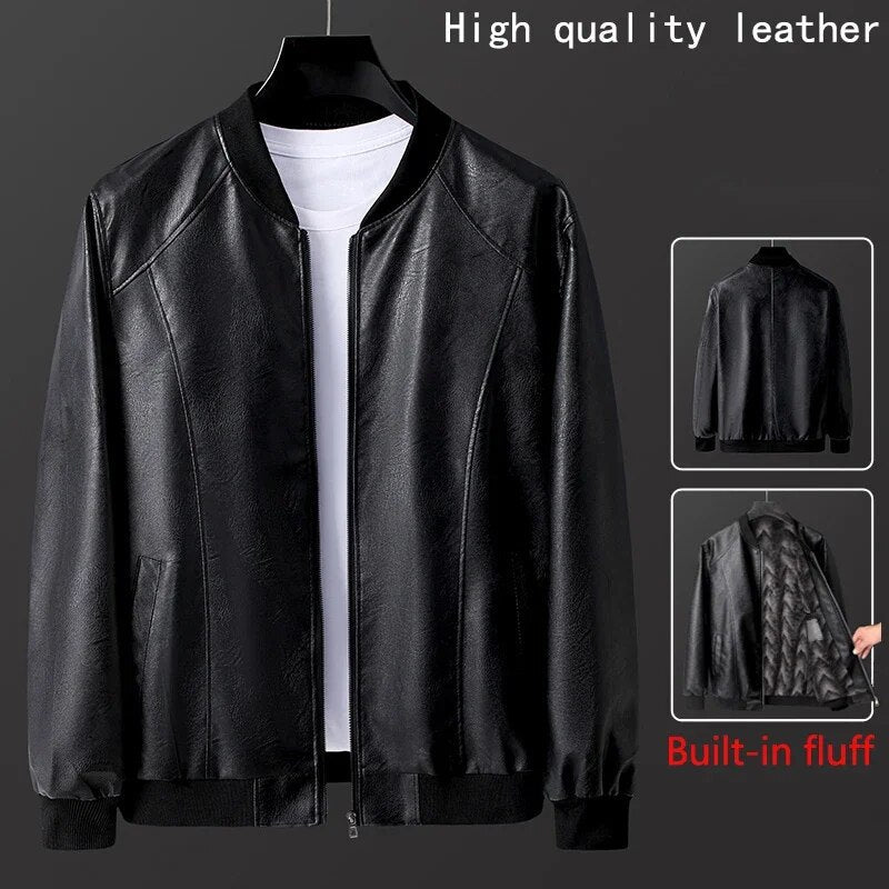 Bikerjacke| Leder-Bomberjacke