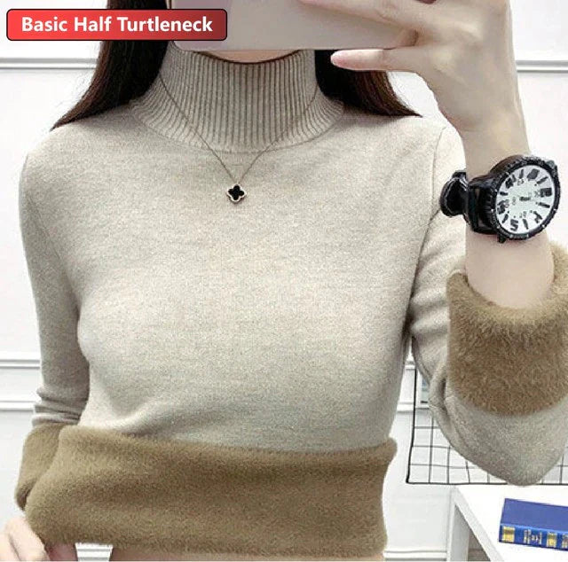Eloise Samtgefütterter Rollkragenpullover | Stilvoll & warm