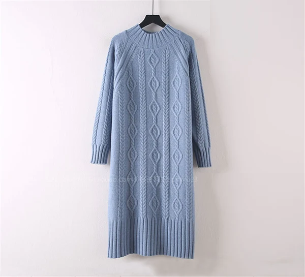 Gestricktes Samtpulloverkleid
