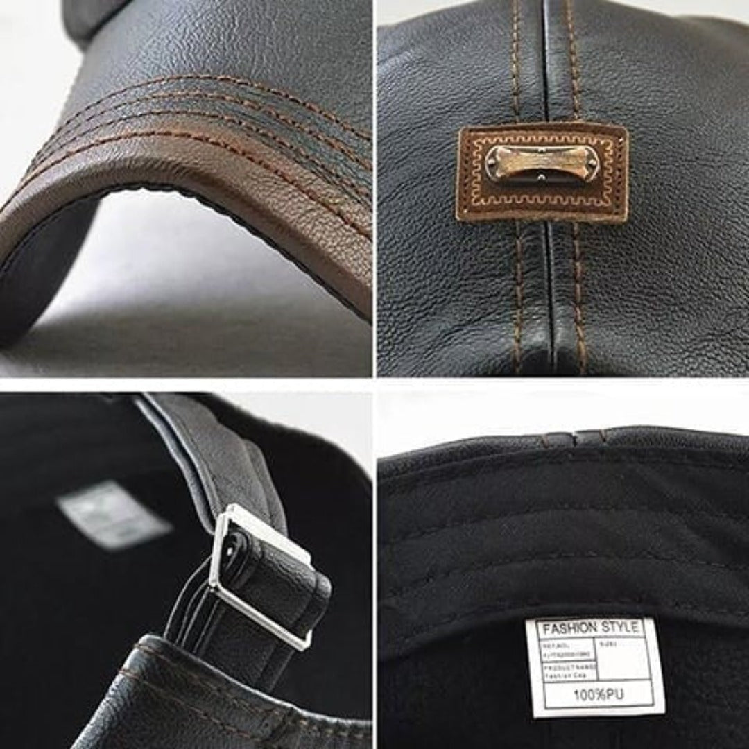 Retro Herren Lederbaskenmütze - HeritageCap