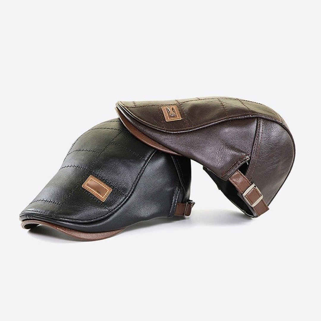 Retro Herren Lederbaskenmütze - HeritageCap