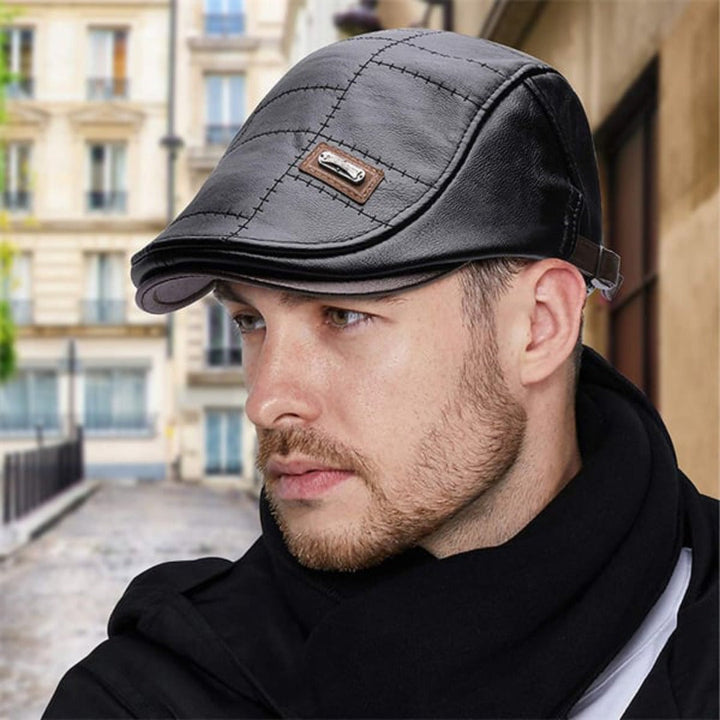 Retro Herren Lederbaskenmütze - HeritageCap