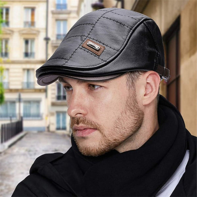 Retro Herren Lederbaskenmütze - HeritageCap