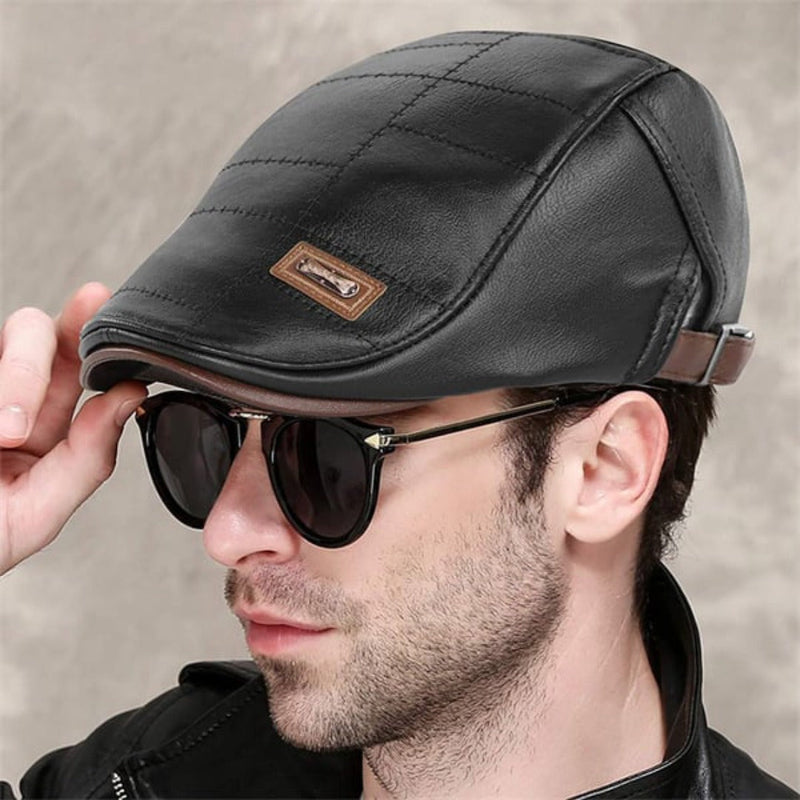 Retro Herren Lederbaskenmütze - HeritageCap