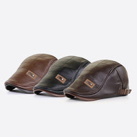 Retro Herren Lederbaskenmütze - HeritageCap